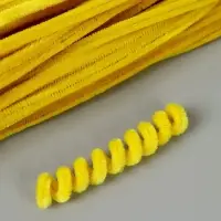 Синельная проволока, набор 100 шт, размер 1 шт 30х0,8 см, цвет желтый