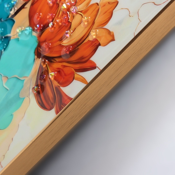 Картина акрил  Картина акрил "Объёмные цветы" 40х30 см