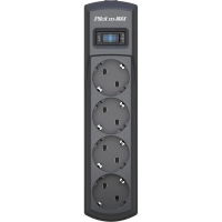 Сетевой фильтр PILOT m MAX (4/5м/16А/150Дж/темн.серый)