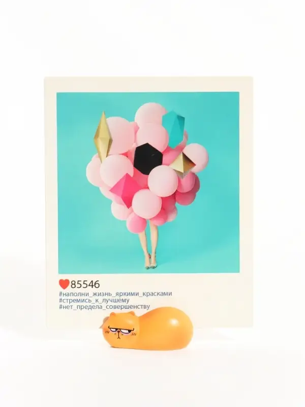 Держатель для заметок &laquo;Недовольный кот&raquo;, 2&times;4.2&times;2 см