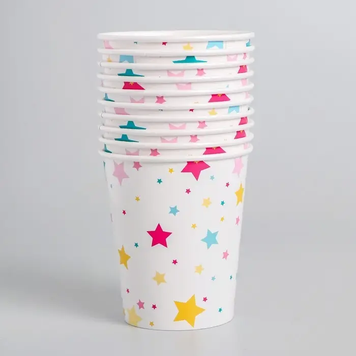 Стакан одноразовый бумажный «Звёзды», 250 мл