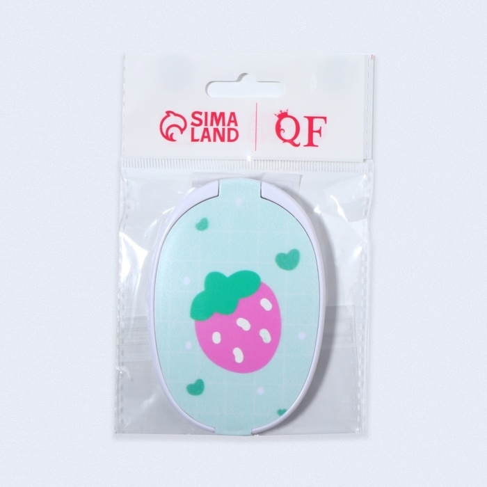 Зеркало складное «Клубника», с расчёской, 6,5 × 9,5 см Зеркало складное «Клубника», с расчёской, 6,5 × 9,5 см