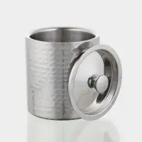 Ведро для льда с крышкой &laquo;Серебро&raquo;, 14.5&times;14.5&times;18 см, нержавеющая сталь