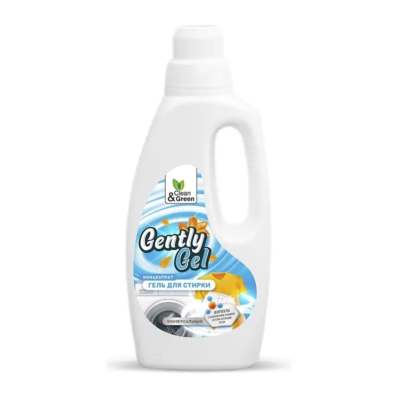 Гель концентрат для стирки "Gently Gel" универсальный (ПЭНД) 1000 мл. Clean&Green CG8163