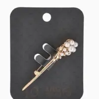 Брошь &laquo;Факел&raquo; жемчужный, цвет белый в золоте