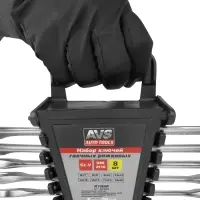 Набор ключей гаечных рожковых на держателе (6-22 мм) (8 предметов) AVS K1N8P