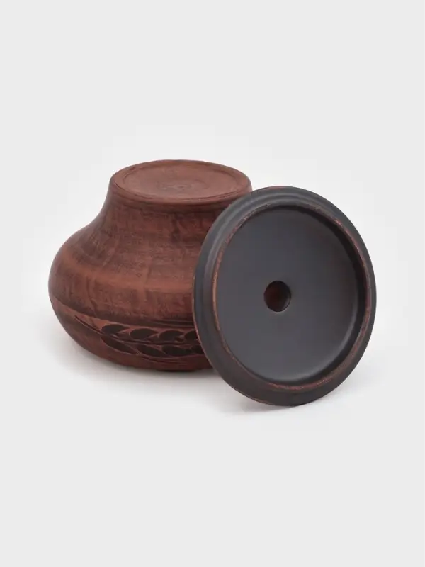 Горшок для жаркого &laquo;Колос&raquo;, 600 мл, 13&times;14 см, красная глина