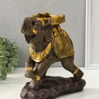 Копилка для денег &laquo;Слон счастья&raquo;, гипс под золото, 27&times;30&times;19 см