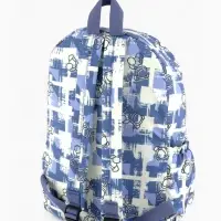 Рюкзак школьный на молнии, с карманами, с принтом, размер 28.5&times;12&times;41 см, синий