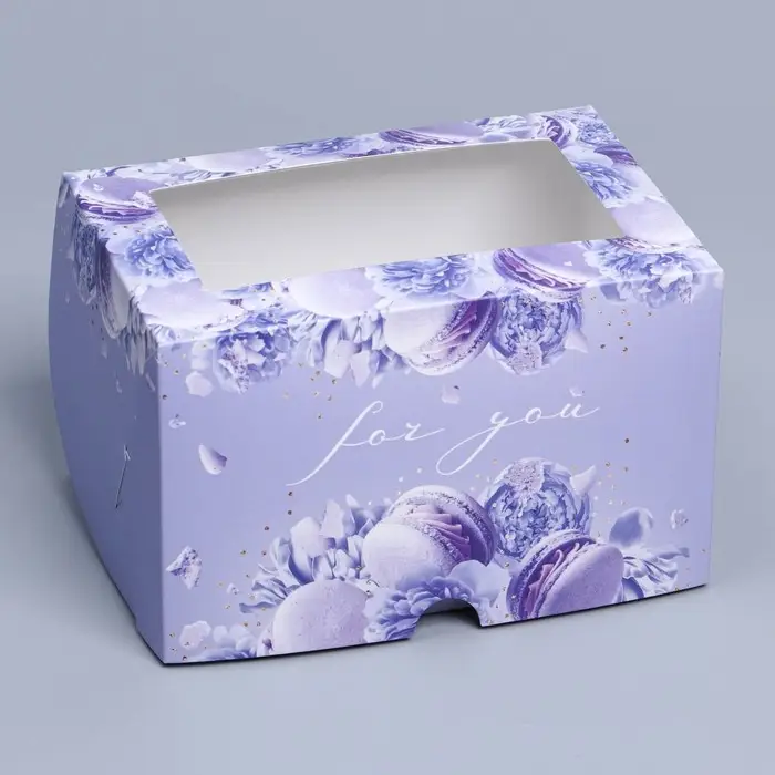 Коробка для капкейков, кондитерская упаковка с окном, 2 ячейки, «Макаруны», 16 х 10 х 10 см Коробка для капкейков, кондитерская упаковка с окном, 2 ячейки, «Макаруны», 16 х 10 х 10 см