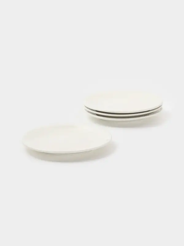 Тарелки Доляна White Label, набор 4 шт., 18.5×18.5×1.7 см, фарфор, белые Тарелки Доляна White Label, набор 4 шт., 18.5×18.5×1.7 см, фарфор, белые