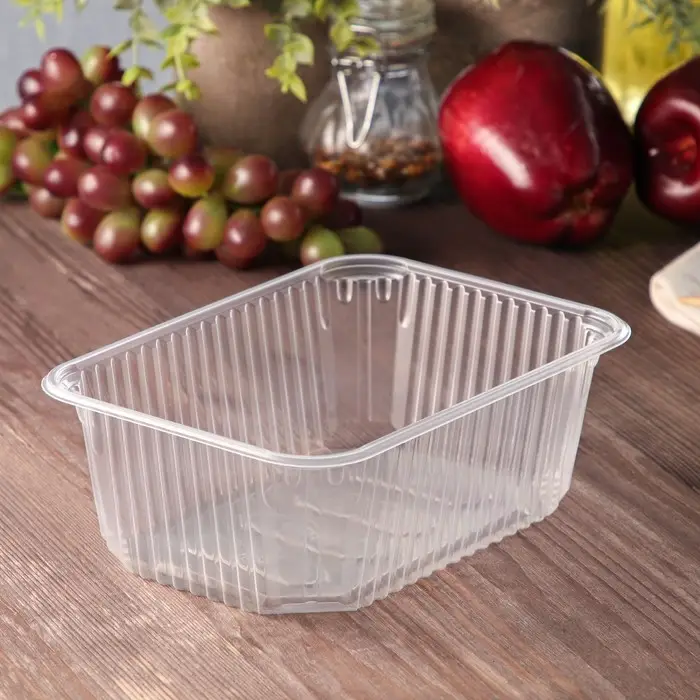 Контейнер одноразовый «Юпласт», пластик, 1 л, 18.6×13.2×6.4 см, прозрачный