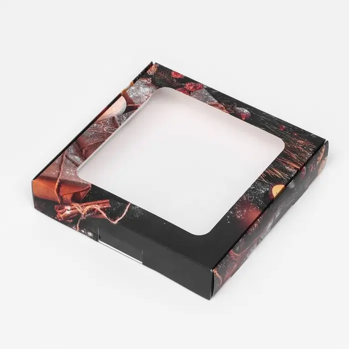 Коробка самосборная «Новогодние подарки», 16×16×3 см