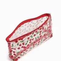 Косметичка ПВХ Вишня 25*5*15, отд на молнии,  прозрачный