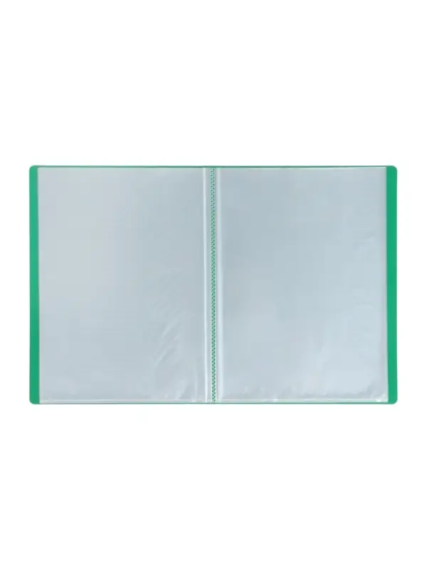 Папка с 30 вкладышами А4, 500 мкм, Calligrata, текстура &laquo;песок&raquo;, зелёная