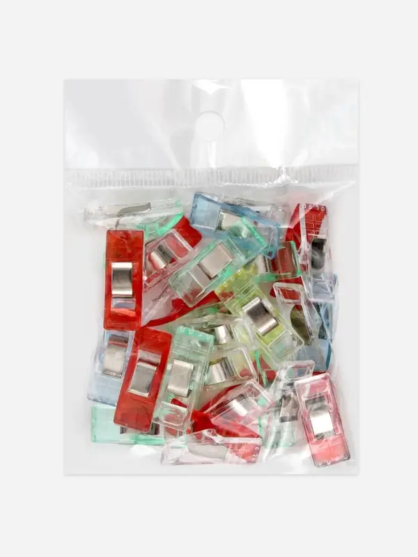 Зажимы для шитья и кроя/прищепки для шитья 1*2,7см (наб 20шт цена за наб) разноцвет