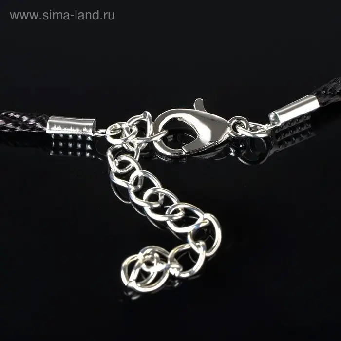 Шнурок нейлоновый d=2 мм, канатное плетение, 45 см, цвет чёрный Шнурок нейлоновый d=2 мм, канатное плетение, 45 см, цвет чёрный