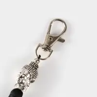 Брелок-кисточка "Будда" 17 см, цв. чёрный, серебристый Брелок-кисточка "Будда" 17 см, цв. чёрный, серебристый