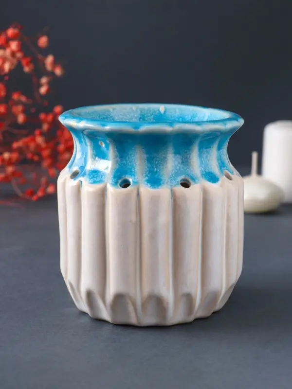 Аромалампа для эфирных масел &laquo;Греческая амфора&raquo;, керамика, синий, 9&times;9&times;9.5 см