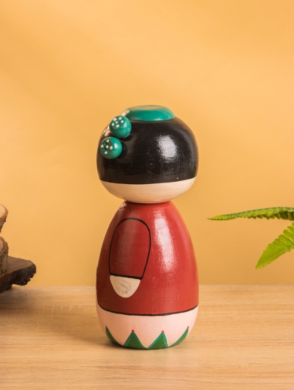 Деревянная кукла кокеши Деревянная кукла кокеши "Кэтсуми" 9х9х21 см