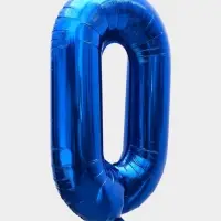 Воздушный шар фольгированный 40" &laquo;Цифра 0&raquo;, темно-синий