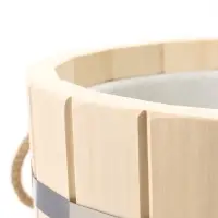 Ведро-запарник для бани и сауны, 15 л, деревянное, пластмассовая вставка