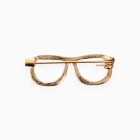 Брошь &laquo;Очки&raquo;, оправа, цвет золото