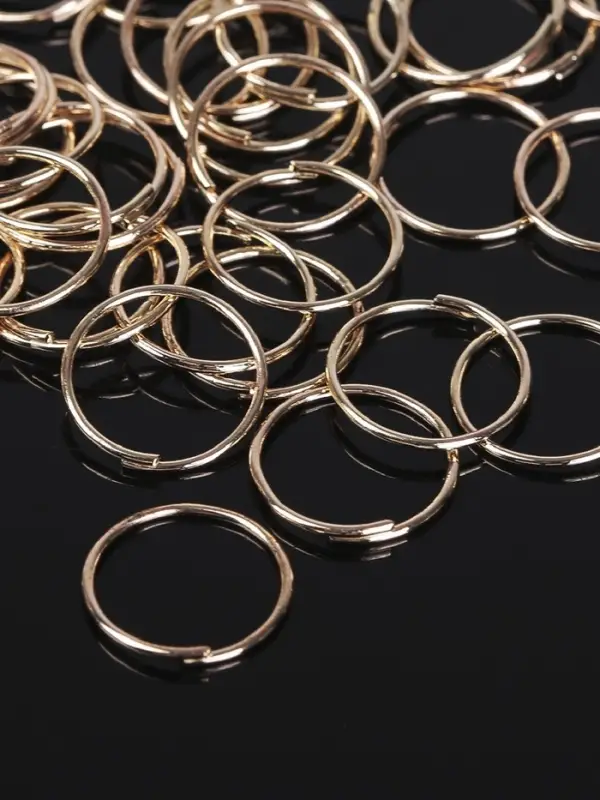 Кольцо соединительное 0.7&times;12 мм (набор 50 г, &plusmn; 360 шт.) СМ-995, цвет золото