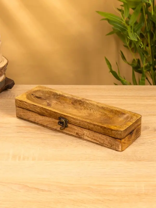 Подставка под благовония с хранением "Футляр" 31х10х5,5 см, дерево шишам