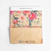 Пакет подарочный крафтовый, упаковка, &laquo;With big love&raquo;, 23 х 27 х 12 см