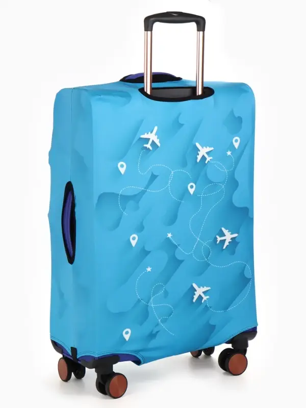 Чехол для чемодана &laquo;Самолеты&raquo;, 28", голубой