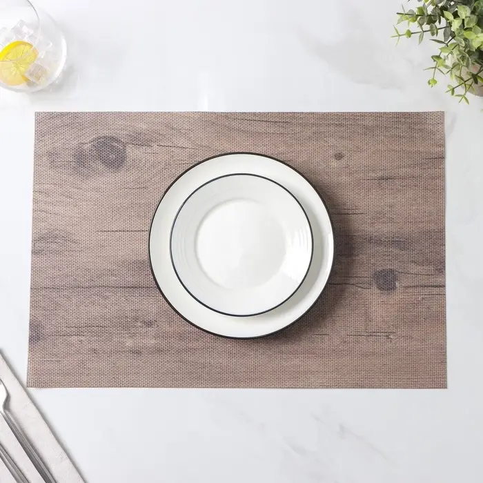 Салфетки сервировочные на стол Доляна &laquo;Дерево&raquo;, 4 шт., 45&times;30 см, коричневые