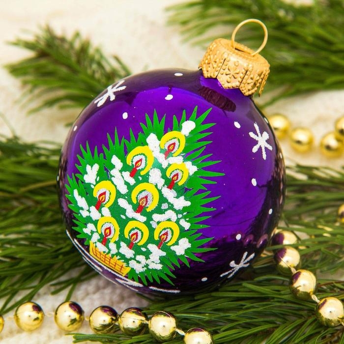 Шар Шар "Новогодний " d-6 см, микс