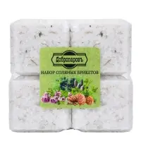 Соляной брикет набор 4 шт. &laquo;Можжевельник, чабрец, кедр, пихта&laquo; по 200 г &raquo;Добропаровъ&raquo;