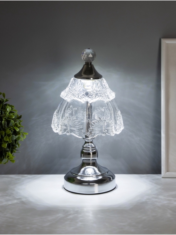 Лампа настольная RISALUX «Бабочки», LED, 10 Вт, хром, 15.5×15.5×33 см Лампа настольная RISALUX «Бабочки», LED, 10 Вт, хром, 15.5×15.5×33 см