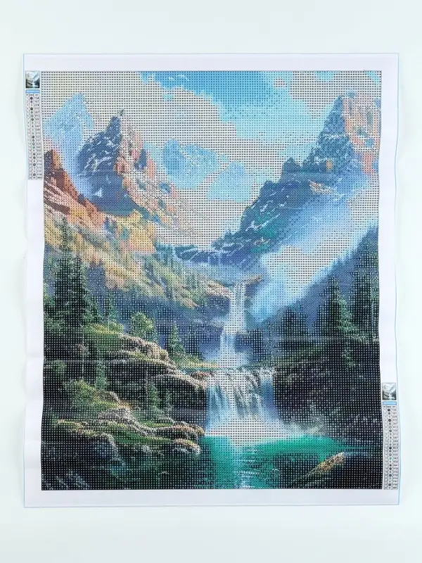 Алмазная мозаика с полным заполнением на холсте &laquo;Озеро в горах&raquo;, 40&times;50 см