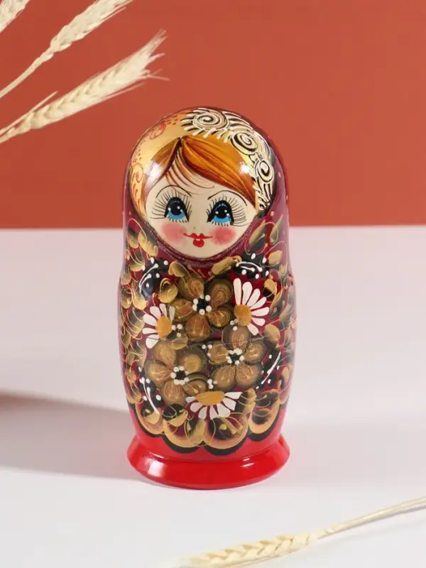 Матрёшка дерево &laquo;Цветочная&raquo;, 19 см, 5 кукольная, ручная роспись