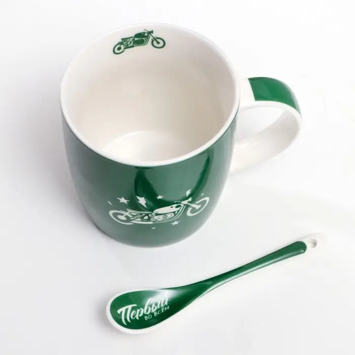 Кружка чайная с ложкой «Папа», 350 мл