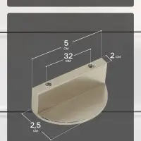 Ручка-скоба CAPPIO H001SS полукруглая, алюминий, L=50 мм, м/о 32 мм, цвет сатиновый никель