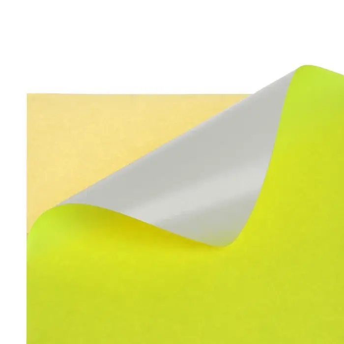 Бумага А4, 100 листов, 80 г/м&sup2;, самоклеящаяся, флуоресцентная, жёлтая