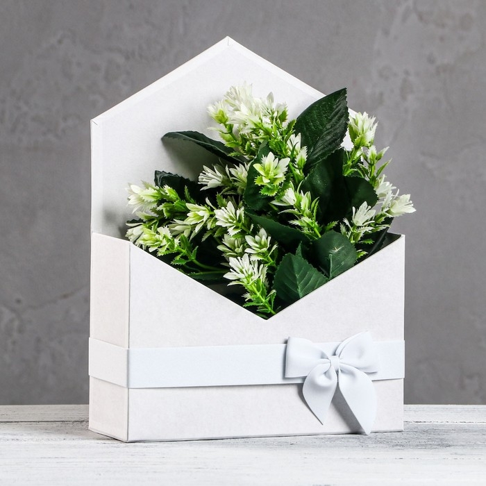 Конверт с бантиком, белый 18 х 24 х 7 см Конверт с бантиком, белый 18 х 24 х 7 см