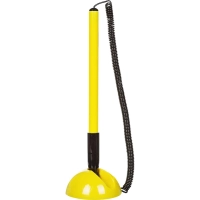 Ручка шариковая на подставке на липуч для стол Attache Smile желтая,син.ст