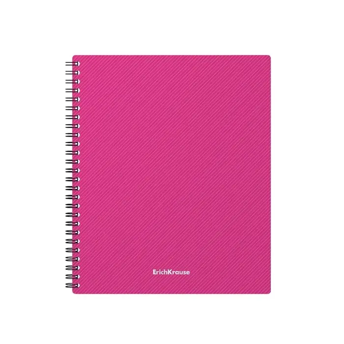 Тетрадь на спирали ErichKrause. Glance Vivid А5, 80 листов, в клетку, пластиковая обложка, блок офсет, 100% белизна, МИКС