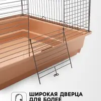 Клетка для птиц &laquo;Пижон&raquo; №104-Б, разборная, 58&times;40&times;65.4 см, 2 секции, бежевая