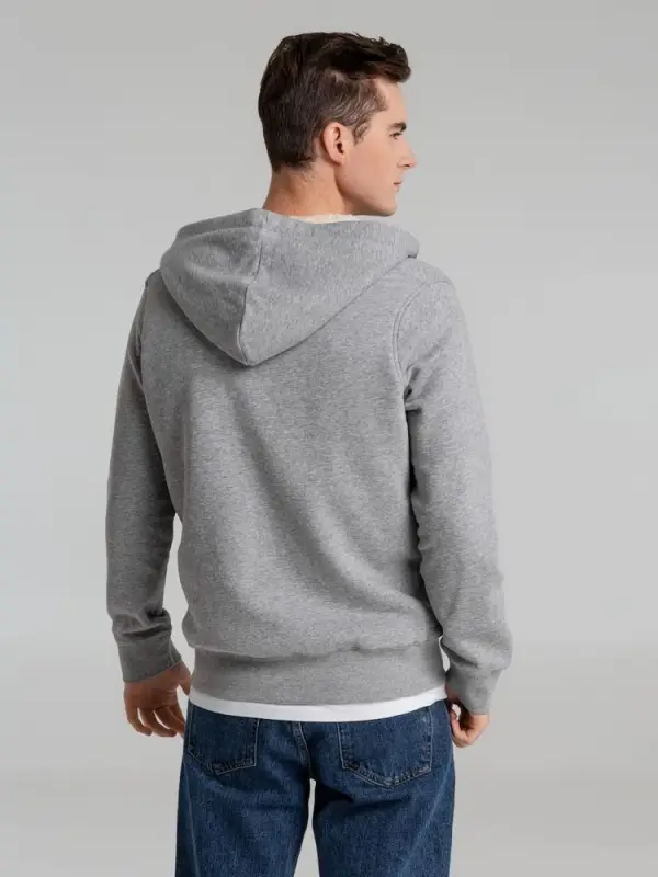 Толстовка унисекс на молнии Sherpa 280, серый меланж, размер XS Толстовка унисекс на молнии Sherpa 280, серый меланж, размер XS