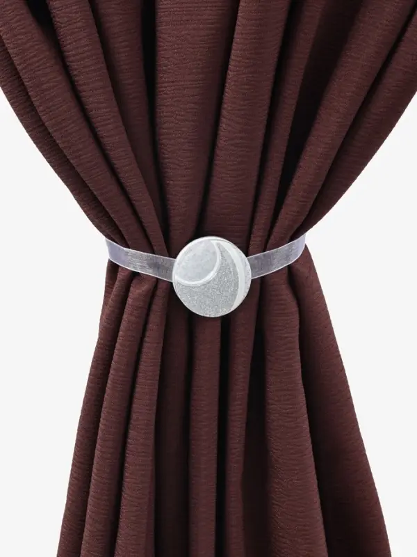 Подхват для штор &laquo;Месяц&raquo;, d=4 см, цвет серебряный/белый