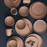 Тарелка Доляна &laquo;Кремовое облако&raquo;, d=27 см, керамика, персиковая