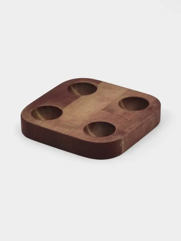 Подставка для яиц и кекса Adelica, 4 отделения, 13&times;13&times;1.8 см, дерево массив берёзы