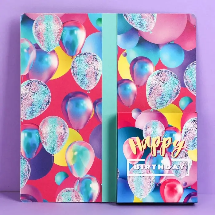 Открытка с местом для шоколадки &laquo;С днем рождения&raquo;