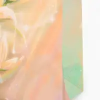 Сумка хозяйственная без застёжки, с цветочным принтом, 32&times;10&times;26 см, бежевая